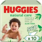 Huggies Natural Care Aloe Vera Unscented Baby Wipes (56 Ct, 10 Pack)