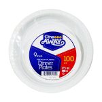 Platos Desechables Dine Away 9 Pulgadas 100 Unidades