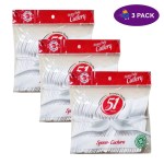 Cucharas Desechables Blanco 153 x $3.75