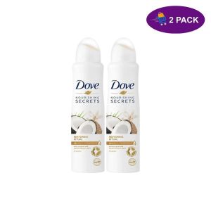 Dove Deodorant Spray Restoring Ritual With Coconut & Jasmine Flower Scent (150 Ml) 2 x $7.00