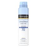 Neutrogena Ultra Sheer Lightweight Sunscreen Spray, SPF 70+, 5 oz
