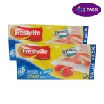 Freshrite 65 Ct Quart Size Zipper Freezer Bags 2 x $4.50