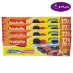 Freshrite 12 Ct Quart Size Zipper Freezer Bag 4 x $5.00