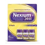 Nexium 24HR Delayed Release Heartburn Relief Capsules (20mg, 42 ct., Pack of 3)