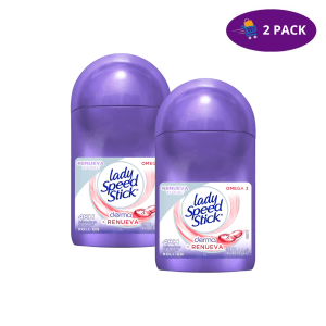 Desodorante Roll On Lady Speed Stick Derma Renueva + Omega 3 (50ml) 2 x $5.50