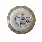 Platos Desechables Gold Spiral Design 10 inch, 10 Piezas