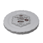 Platos Desechables White Motif Design 7 1/2 inch, 10 Piezas