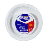 Platos Desechables Dine Away 7 Pulgadas 100 Unidades