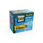 Bolsa De Basura Trash Away De 13 Galones Azul Con Cordon 65 Piezas