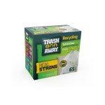 Bolsa De Basura Trash Away De 13 Galones Transparente Con Cordon 65 Piezas