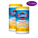 Toallitas Desinfectantes Clorox Crisp Lemon 75 Toallas. 2 x $15.00