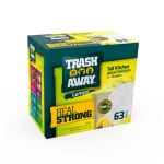 Bolsa De Basura Trash Away De 13 Galones Blanca Con Aroma A Limon Con Cordon 63 Piezas