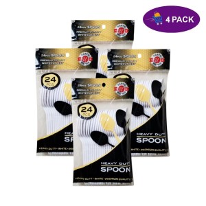 Heavy Duty Cucharas Desechables Blanco 96 x 5.00$