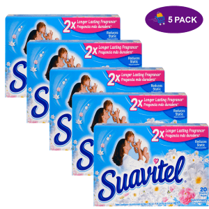 Toallas Suavizantes Suavitel Fresca Primavera 20 Hojas, 5 x 7.50