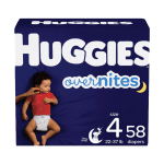 Pañales Overnites Huggies Talla 4, 58 Piezass