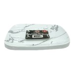 Platos Desechables Marble Design-Silver 7.25 Inch, 10 Piezas
