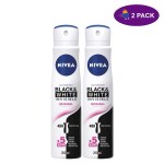Desodorante De Mujer Nivea Black & White Invisible Original 250 ml, 2 x $9.00