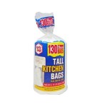 Bolsas de Basura Hardy Bags 13 Gallon Tall Kitchen Bags 130 Ct