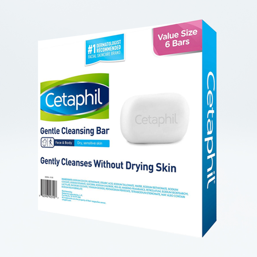Cetaphil-Barras Cetaphil Gentle Cleansing Bar Value Pack (4.5 oz., 6 pk.) - Imagen 1