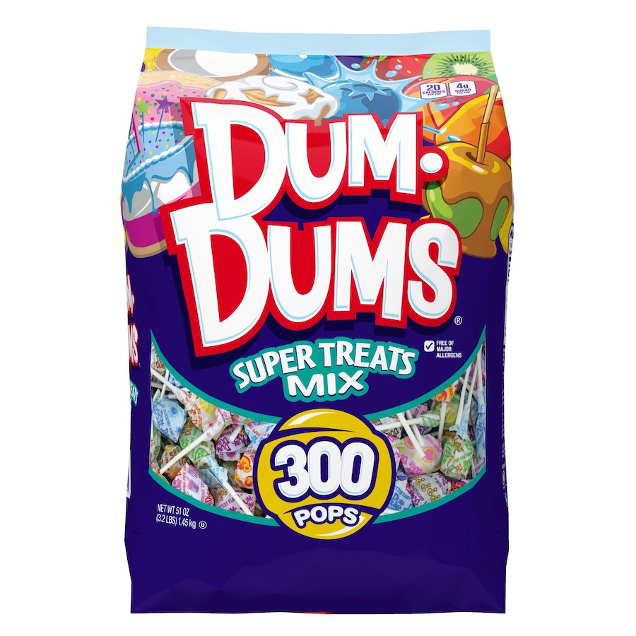030800193008 Dum Dums Super Treats Mix - Bolsa De 300 (51 Oz) - Imagen 1