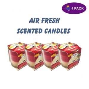 Air Fresh Velas Aromaticas 2 Fragrancias En 1 (French Vanilla & Ripe Red Apple) 4 x $6.00