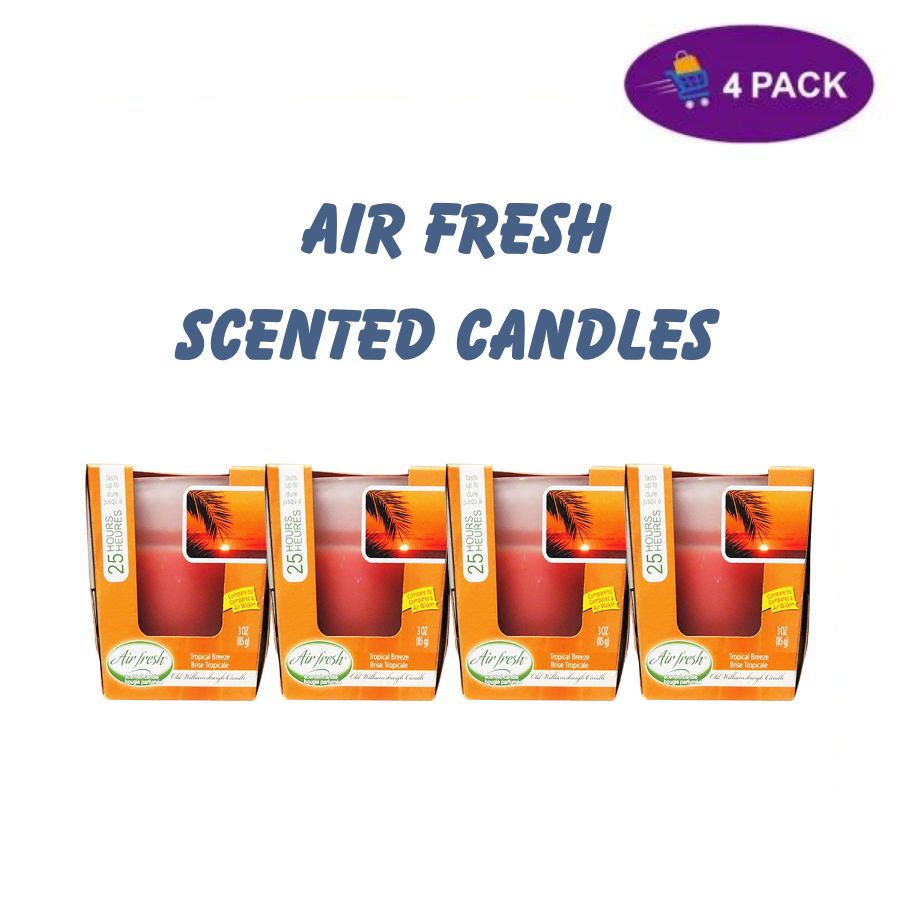 4 Air Fresh Velas Aromaticas (Tropical Breeze Fragrance) 4 x $6.00 - Imagen 1