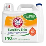 Arm & Hammer Detergente Líquido Sensitive Skin Free & Clear, 140 Loads (189 Oz)