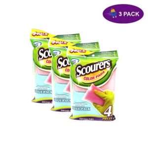 Scourers Color Pads Esponja Para Superficies Delicadas (4 Ct.) 3 x $3.00