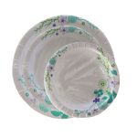 Set De Platos De Papel Leaves Design