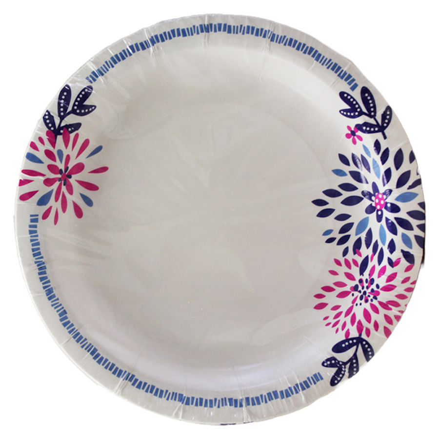 676979913018 Platos Desechables De Papel Floral Design (6.75 In, 48 Ct.) - Imagen 1