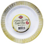 Platos Desechables Hotstamp Luca Plate Gold Rim (10 In, 10 Piezas)