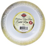 Platos Desechables Hotstamp Milano Bowl Gold Rim (14 Oz, 10 Piezas)