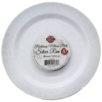 Platos Desechables Hotstamp Milano Plate Silver Rim (10 In, 10 Piezas)