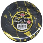 Platos Desechables Black Hotstamp Round Plate (7.25 In, 10 Piezas)