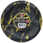 Platos Desechables Black Hotstamp Round Plate (10 In, 10 Piezas)