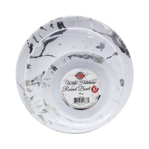 Set De Platos Desechables White Hot Stamp