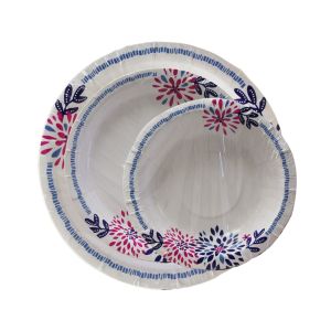 Set De Platos De Papel Floral Design