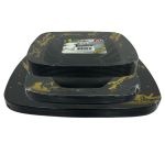 Sets De Platos Desechables Marble Design Gold