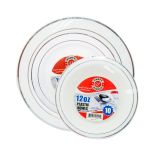 Set De Platos Desechables White With Silver