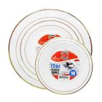 Set De Platos Desechables White With Gold