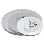 Set De Platos Desechable White Motif Design