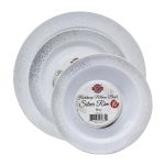 Set De Platos Desechables Hotstamp Milano Silver Rim