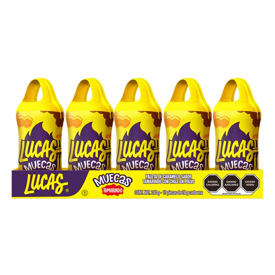 7502226818528 Lucas Muecas Sabor Tamarindo (10 Pack) - Imagen 1