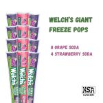 Welch's Giant Freeze Pops Strawberry & Grape Soda (12 Pk., 5.5 Oz)