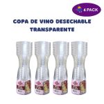 Copa De Vino Transparente (6 Unidades) 4 x $5.00