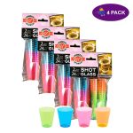 Party World Vasitos De Shot Plástico Duro Colores Surtidos (2 Oz, 24 Ct.) 4 x $5.00