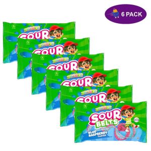 Zazers Sour Belts Blue Raspberry Flavor (0.9 Oz) 6 x $4.50