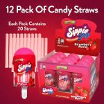 Zazzers Sippie Candy In Straw Pop Strawberry Flavor (12 Pack - 0.64 Oz) - Imagen 5