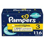 Pañales Nocturnos Pampers Overnights Etapa 3, 116 Piezas
