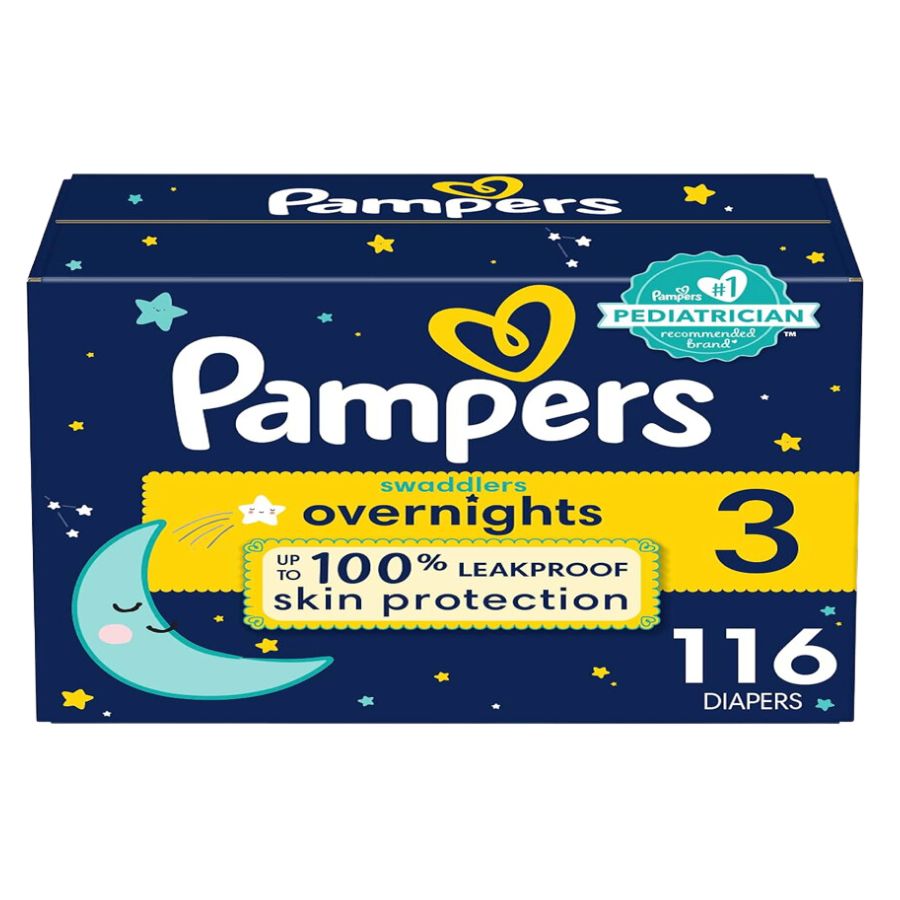 Untitled design (3) Pañales Nocturnos Pampers Overnights Etapa 3, 116 Piezas - Imagen 1